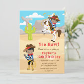 ダークスキンカウボーイバースデーパーティー 招待状 (スタンド正面)