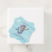 ダークスキンパープルマーメイドとウミガメ誕生日 フェイバータグ (インサイチュ)