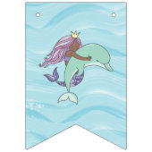 ダークスキンパープルマーメイドザシー誕生日 バンティングフラッグ (第1の旗)