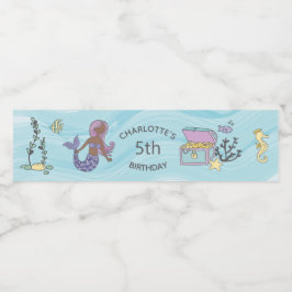 ダークスキンパープルマーメイド誕生日 ペットボトルラベル