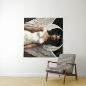 ダークスキンブラックガールアンジェルコア タペストリー (インサイチュ(横))