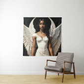 ダークスキンブラックガールアンジェルコア タペストリー (インサイチュ)