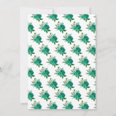 ダークスキンプリンセスグリーンフラワーキンチェアネラ 招待状 (裏面)