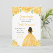 ダークスキンプリンセスゴールドフラワーキンチェアネラ 招待状 (スタンド正面)