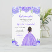 ダークスキンプリンセスパープルフラワーキンセアニエラ 招待状 (スタンド正面)