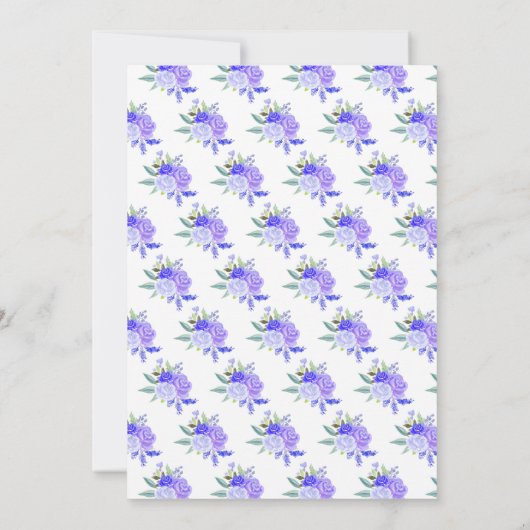 ダークスキンプリンセスパープルフローラ誕生日パーティー 招待状 (裏面)