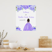 ダークスキンプリンセスパープルSweet sixteen歓迎 ポスター (キッチン)