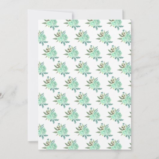 ダークスキンプリンセスミントフローラバースデーパーティー 招待状 (裏面)