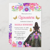 ダークスキンプリンセス メキシカンドレス キンセアニエラ 招待状 (正面/裏面)