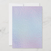 ダークスキンマーメイドプリンセスベビーシャワー 招待状 (裏面)