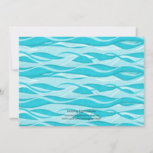 ダークスキンマーメイド誕生日招待状 招待状 (裏面)