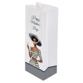 ダークスキンレディードレスヴィンテージ抱き枕 ワインギフトバッグ (正面アングル)