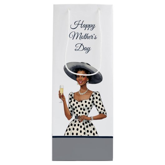 ダークスキンレディードレスヴィンテージ抱き枕 ワインギフトバッグ (正面)