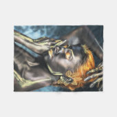 ダークスキン体絵画ズ フリースブランケット (正面(横))
