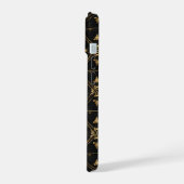 ダークスクエアパターン iPhone 15ケース (左側面)