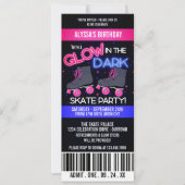 ダークスケートで滑るパーティの招待状 招待状 (正面)