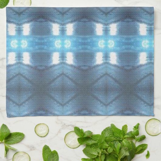 ダークスタイリッシュとライトブルーのダイヤモンド キッチンタオル (折り畳み)