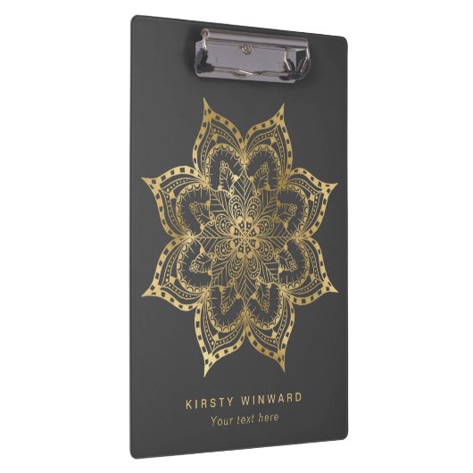 ダークスタイリッシュグレイと金箔ボホマンダラ クリップボード (右)