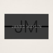 ダークスタイリッシュグ男らし・グレイ名&モノグラム (正面)