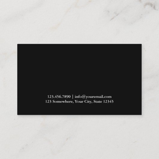 ダークスタイリッシュダマスク美容師名刺v2 名刺 (裏面)