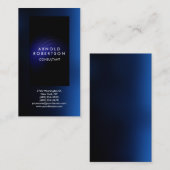 ダークスタイリッシュブルーブラックモダンプロフェッショナル 名刺 (正面/裏面)