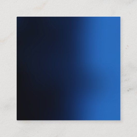 ダークスタイリッシュブルーモダンプロフェッショナル スクエア名刺 (裏面)