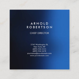 ダークスタイリッシュブルーモダンプロフェッショナル スクエア名刺