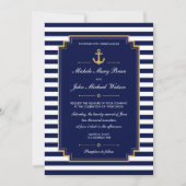 ダークスタイリッシュブ航海のルー結婚式招待状 招待状 (正面)