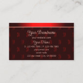 ダークスタイリッシュレッド、モノグラムプロフェッショナルモダン 名刺 (裏面)