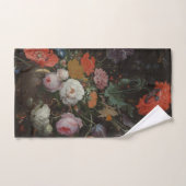 ダークスチルライフフローラ装飾用クッション バスタオルセット (ハンドタオル)