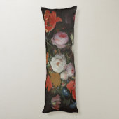 ダークスチルライフフローラ装飾用クッション ボディピロー (裏面 (縦))