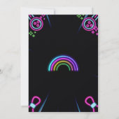 ダークストライクボーリング誕生会で輝く 招待状 (裏面)