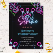 ダークストライクボーリング誕生会で輝く 招待状