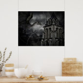 ダークストリーナイトプリント ポスター (キッチン)