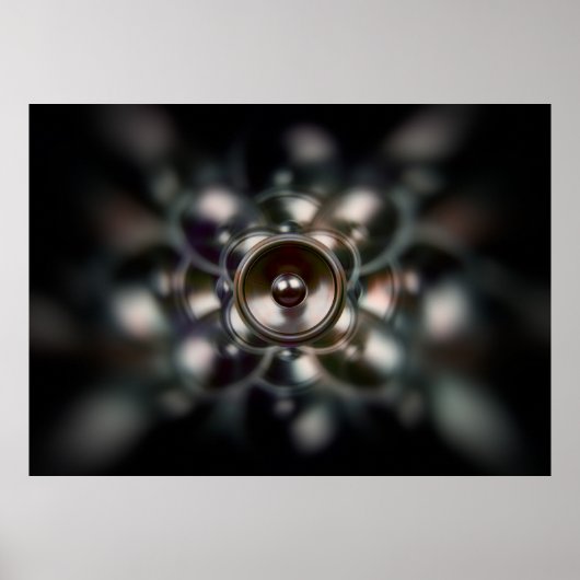 ダークスピニング音楽スピーカーポスター ポスター (正面)