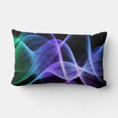 ダークスモーキー旋回パターンパープルブルーグリーン ランバークッション (裏面)