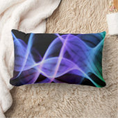 ダークスモーキー旋回パターンパープルブルーグリーン ランバークッション (ブランケット)