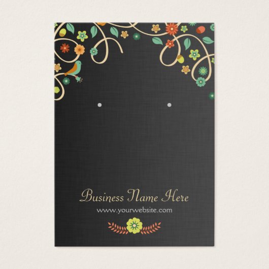 ダークスワールエレガントフローライヤリングカード (正面)