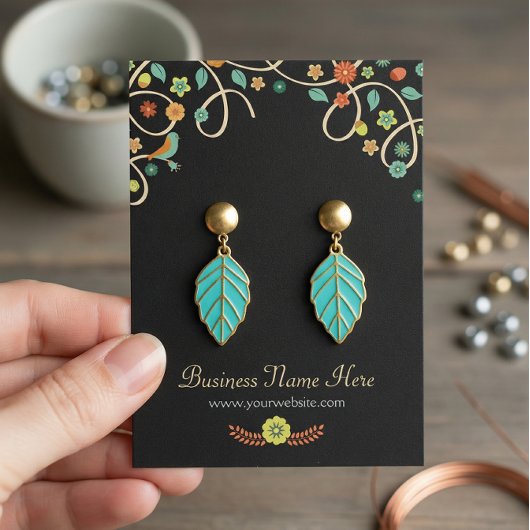 ダークスワールエレガントフローライヤリングカード