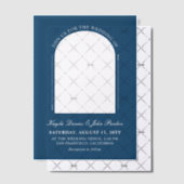 ダークセルーリアンアーチピーカブー結婚非公式 ベラム紙招待状 (オフセット (招待状))