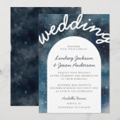 ダークセレスト・スターズ ボヘミアンハート ウェディング 招待状 (正面/裏面)