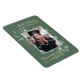 ダークセージグリーン植物卒業記念 マグネット (右側)