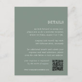 ダークセージグリーン | All-in-Oneの結婚詳細 エンクロージャーカード (正面)