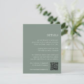ダークセージグリーン | All-in-Oneの結婚詳細 エンクロージャーカード (スタンド正面)