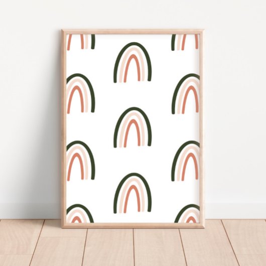 ダークセージボホーレインボーズ子供部屋デコールポスター ポスター