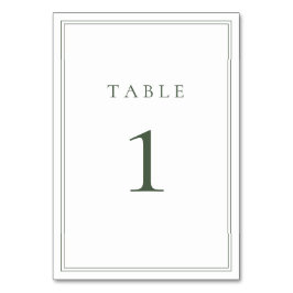 ダークセージモダングリーンミニマ結婚リスト テーブルナンバー
