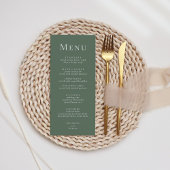 ダークセージモダングリーン結婚ミニマリスト メニュー