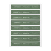 ダークセージモダンミニマル ラップアラウンドラベル (シート)