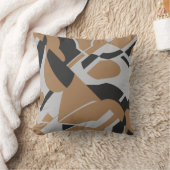 ダークタングレーブラック対角はっきりしたデザイン クッション (ブランケット)