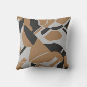 ダークタングレーブラック対角はっきりしたデザイン クッション (裏面)